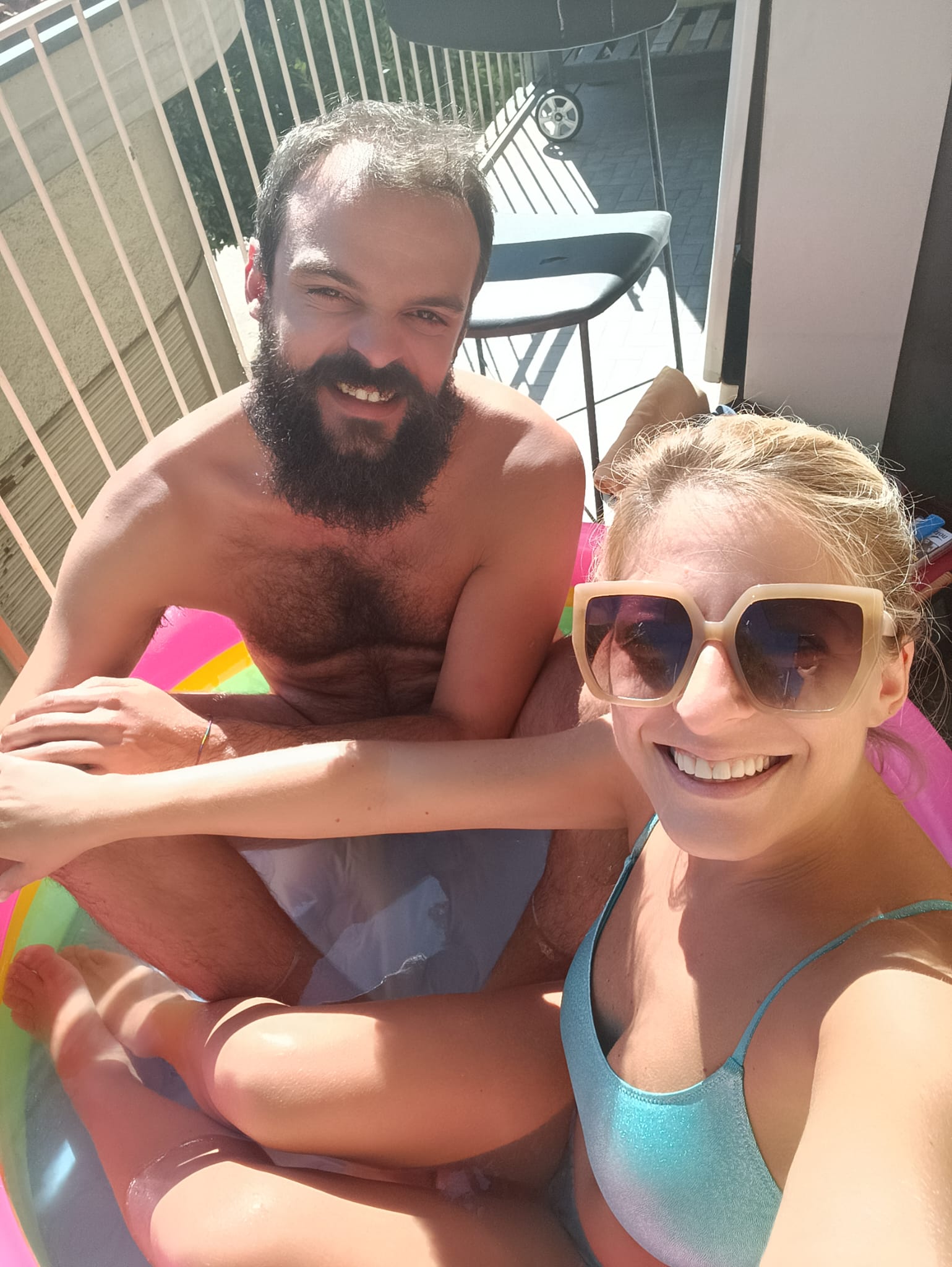 Paola e Damiano in un momento di relax